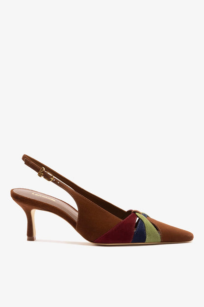 Kirstin Pump Burnt Umber Suede - Larroude