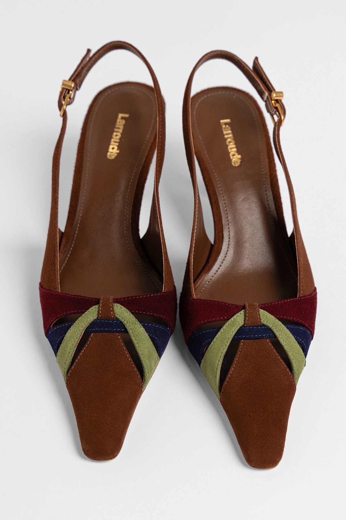 Kirstin Pump Burnt Umber Suede - Larroude