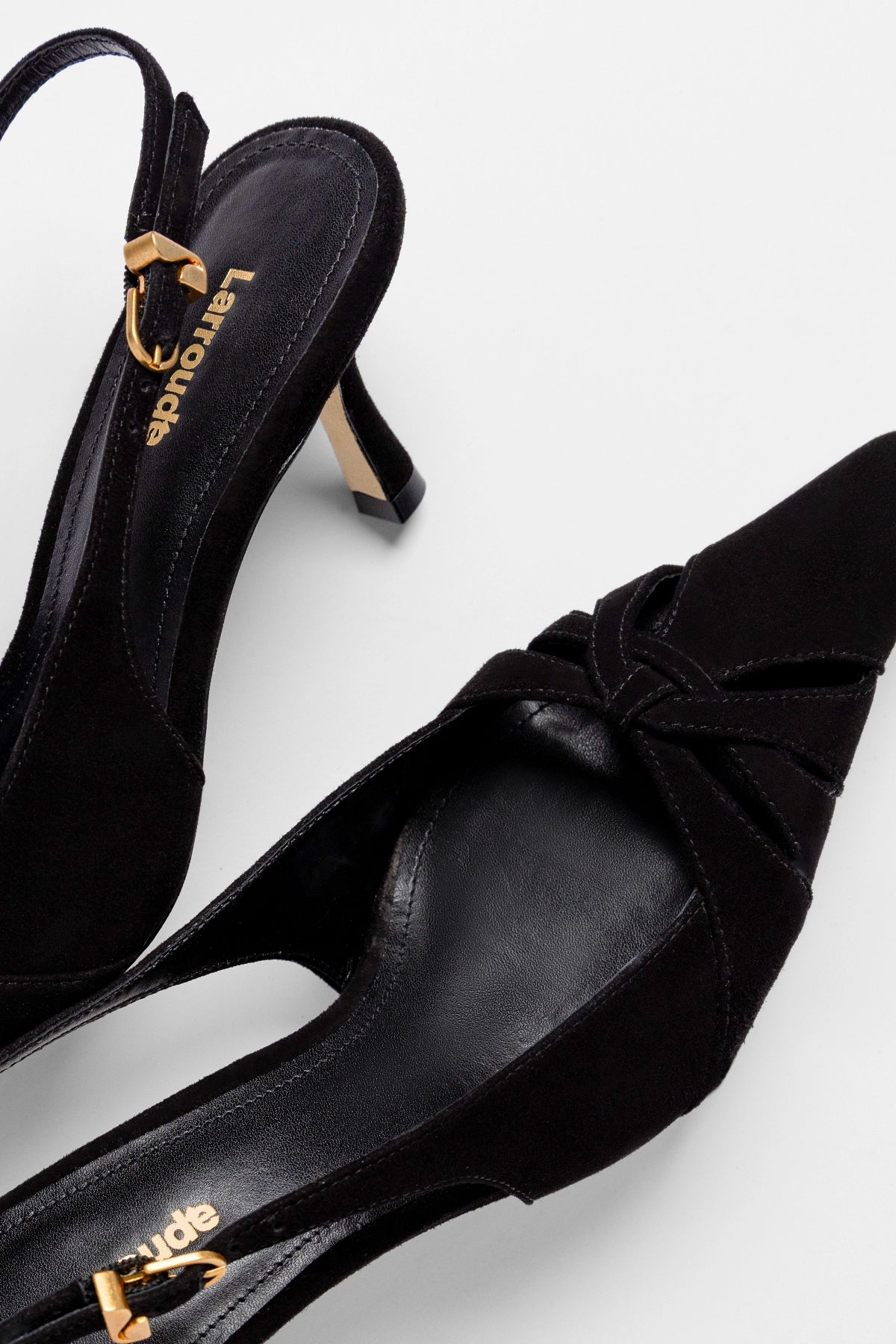 Kirstin Pump Black Suede - Larroude