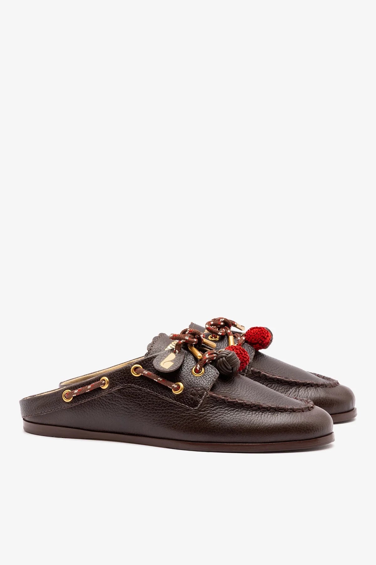 Cyprus Mule Brown Leather - Larroude