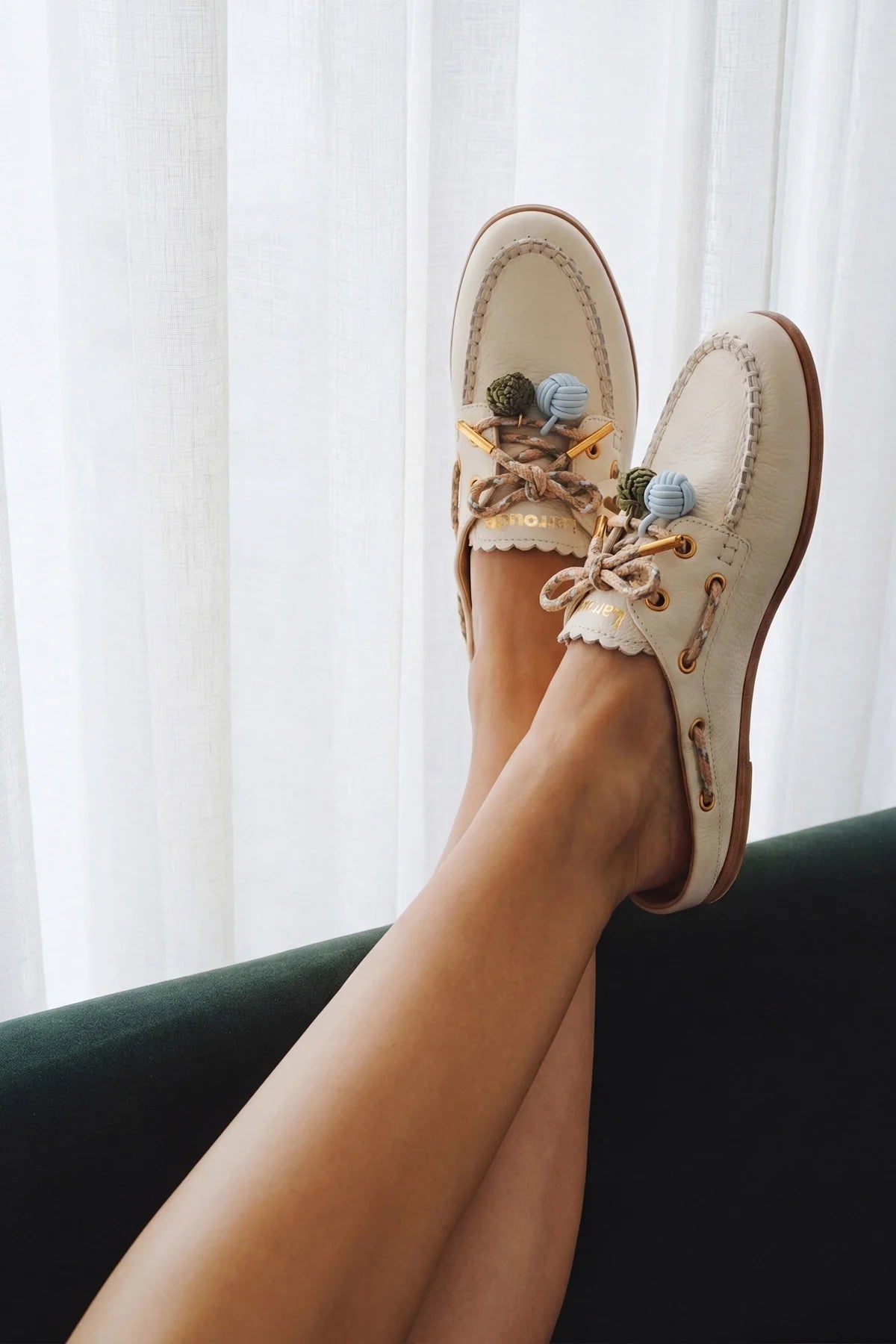 Cyprus Mule Ivory Leather - Larroude