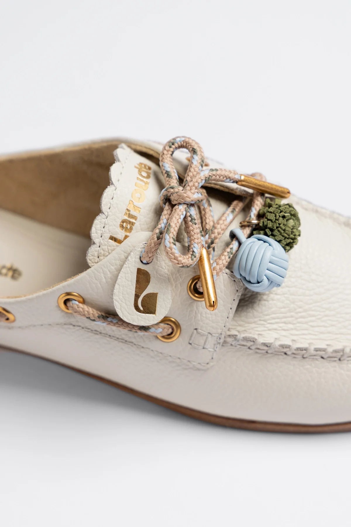 Cyprus Mule Ivory Leather - Larroude