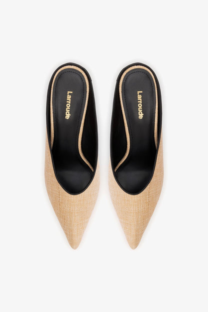 Loulou Mule Beige Raffia - Larroude