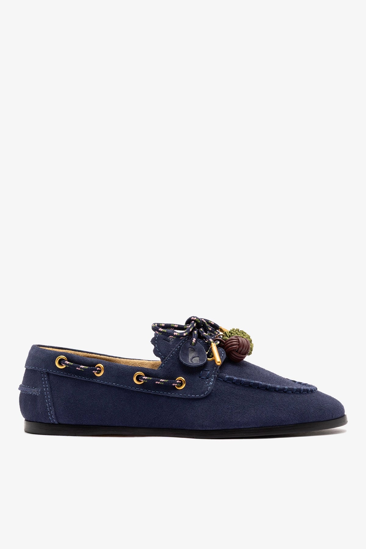 Cyprus Boat Shoe In Navy Suede - Larroude