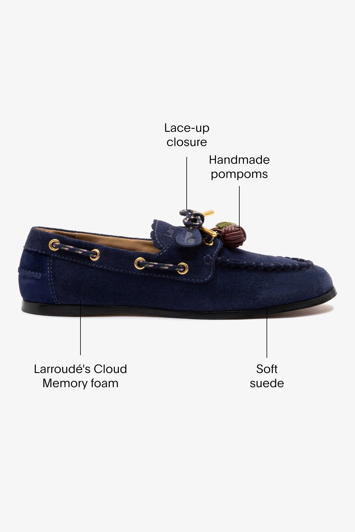 Cyprus Boat Shoe In Navy Suede - Larroude