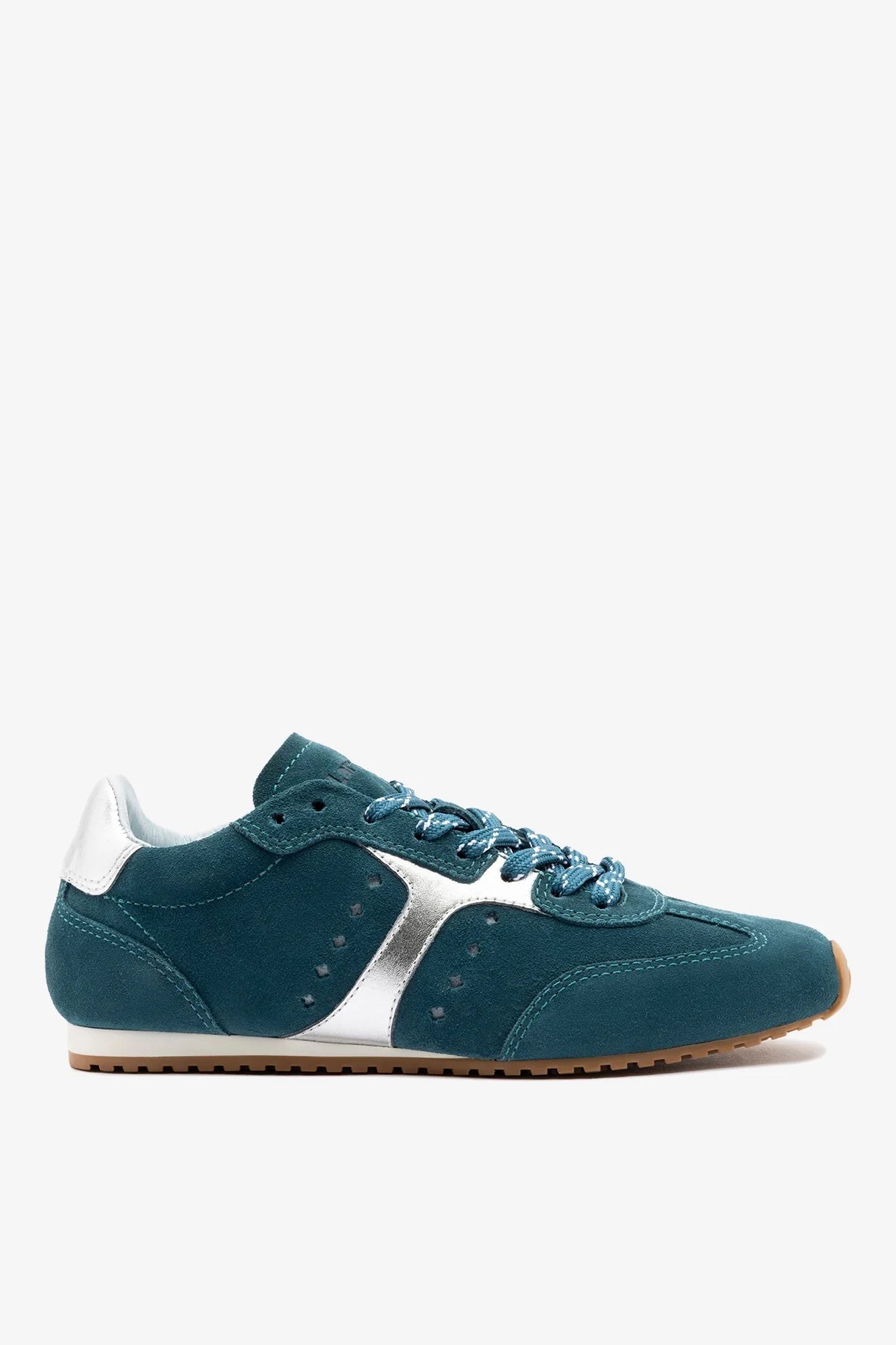 Stella Sneaker Teal Suede - Larroude