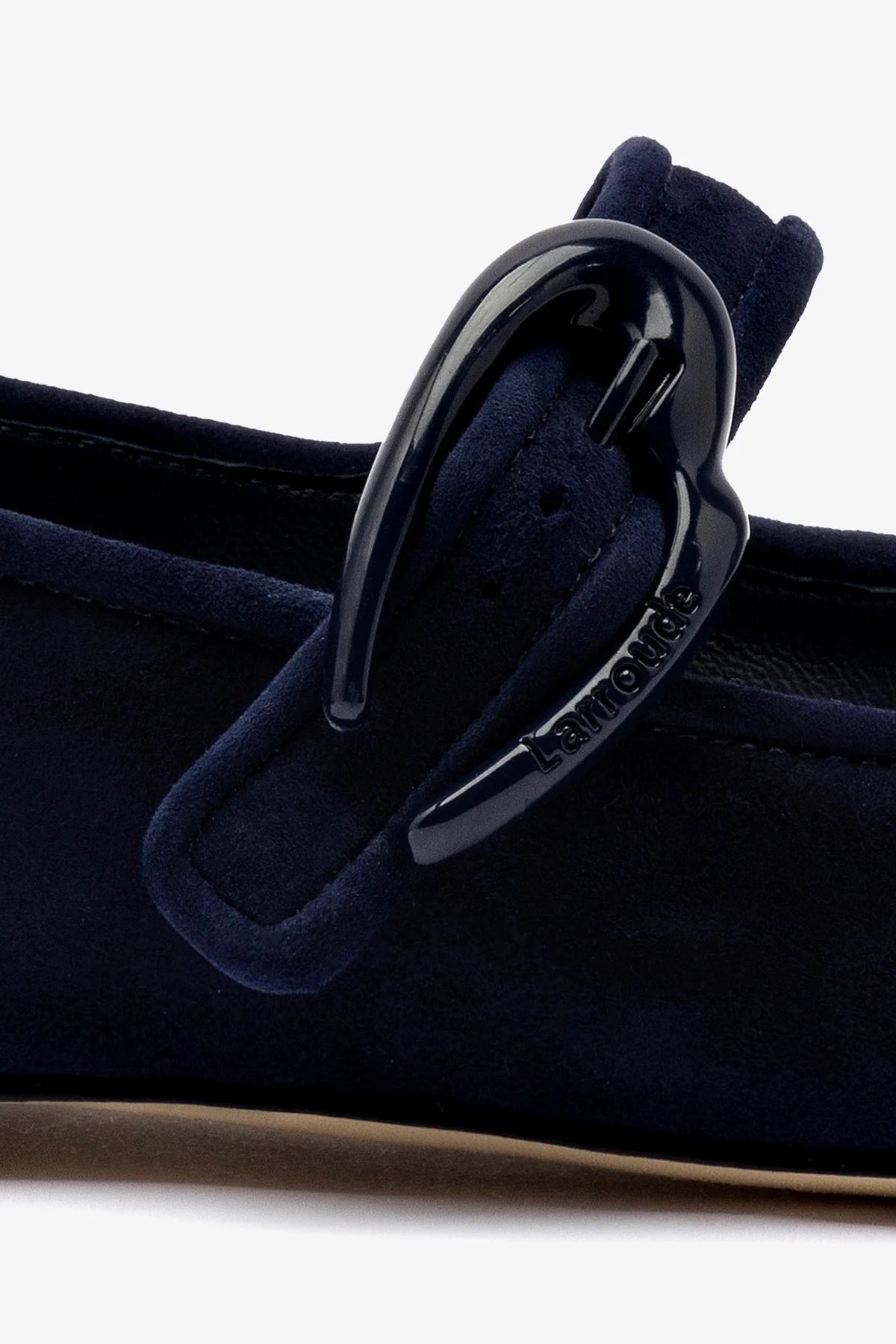Verona Ballet Flat In Navy Suede - Larroude