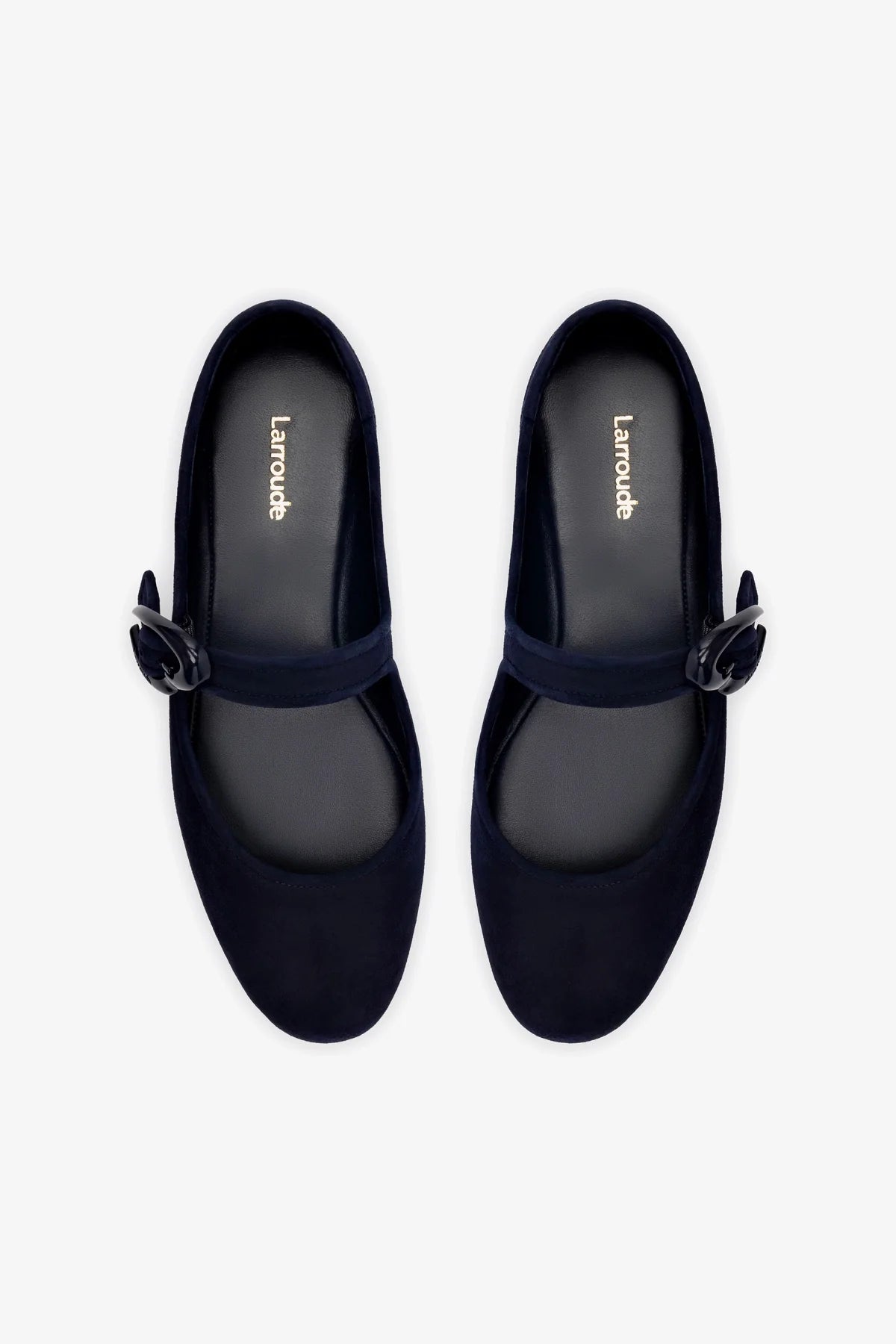 Verona Ballet Flat In Navy Suede - Larroude