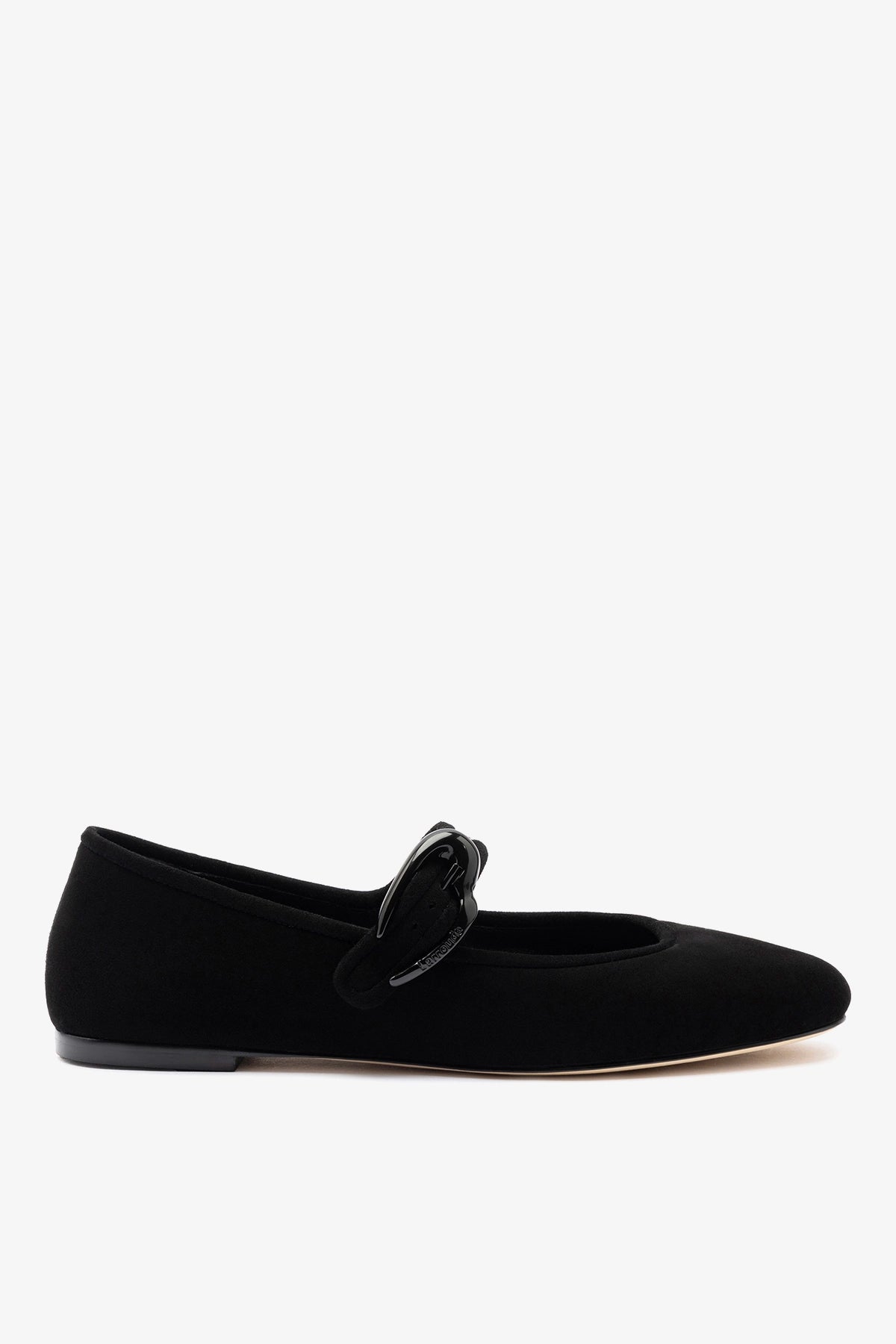 Verona Ballet Flat In Black Suede - Larroude