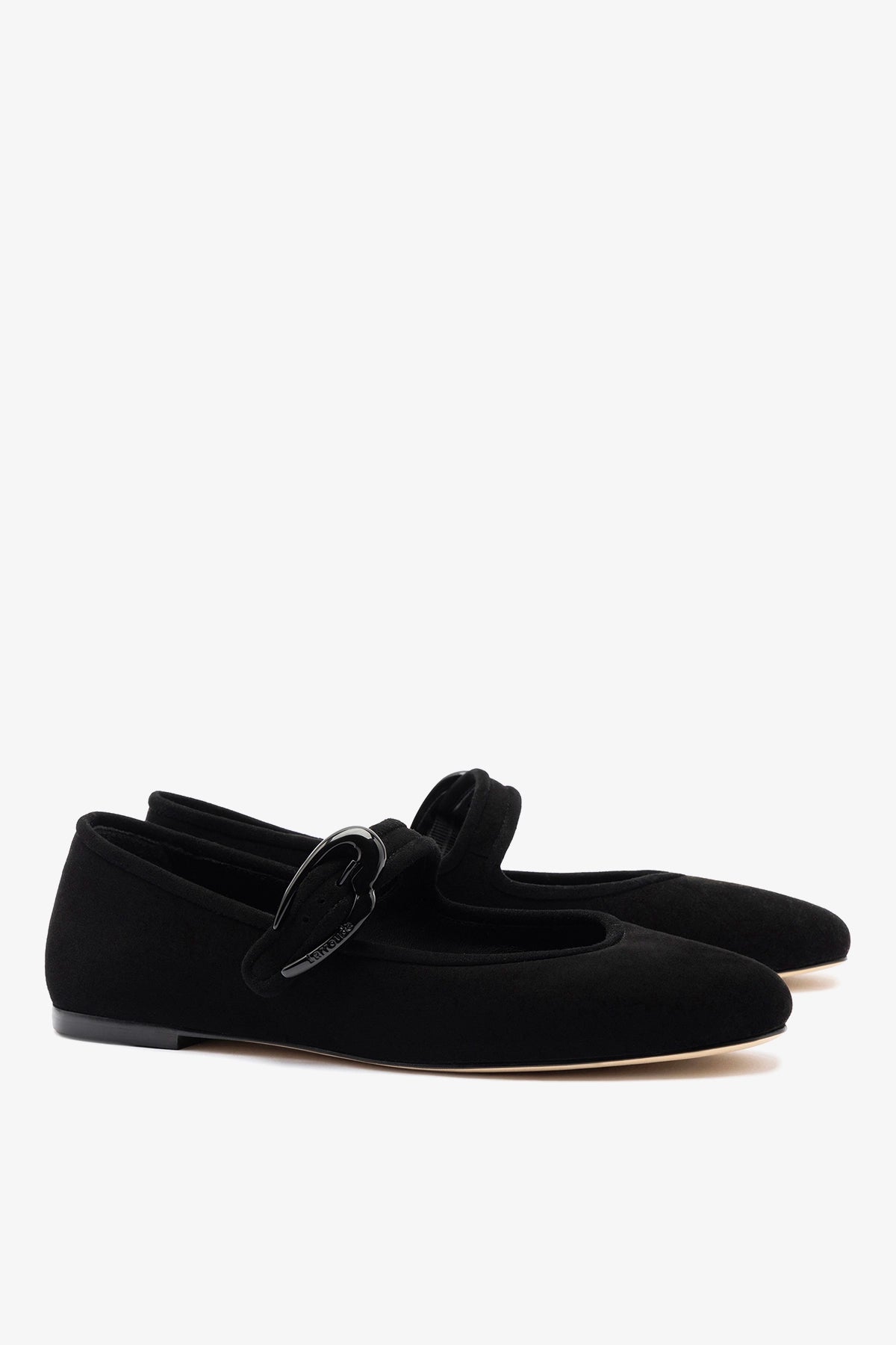 Verona Ballet Flat In Black Suede - Larroude