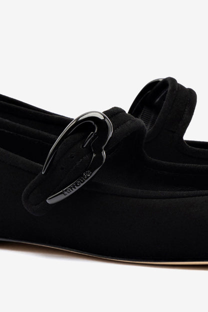 Verona Ballet Flat In Black Suede - Larroude