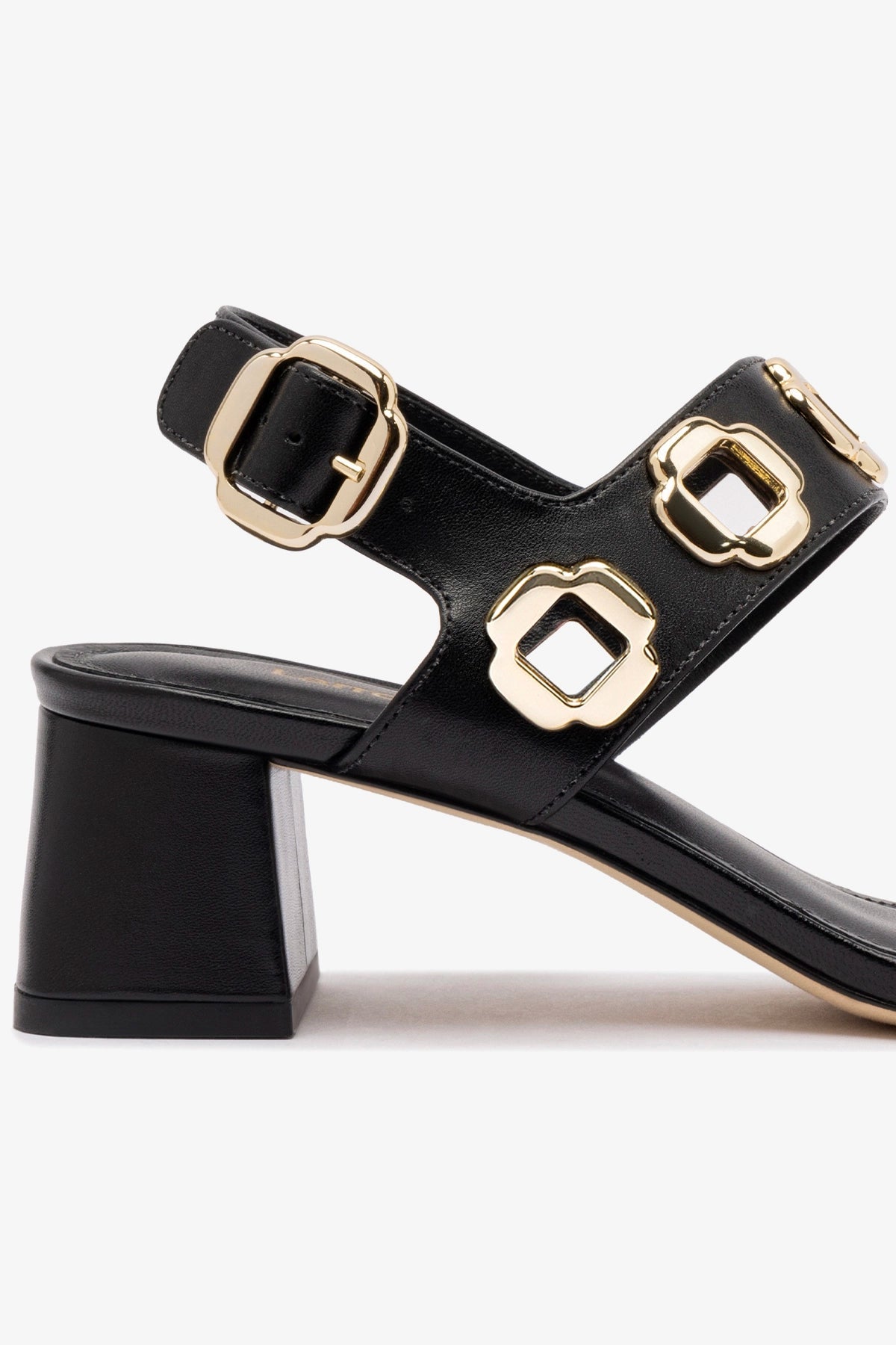 Milan Sandal In Black Leather - Larroude