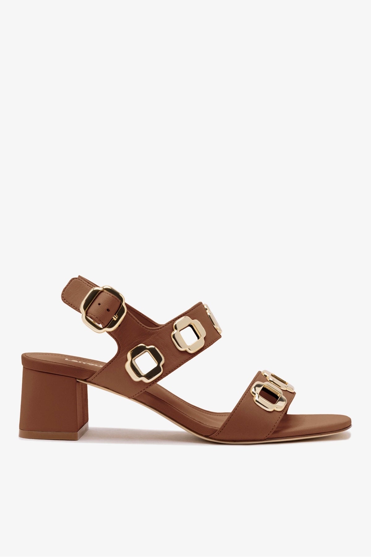 Milan Sandal In Caramel Leather - Larroude