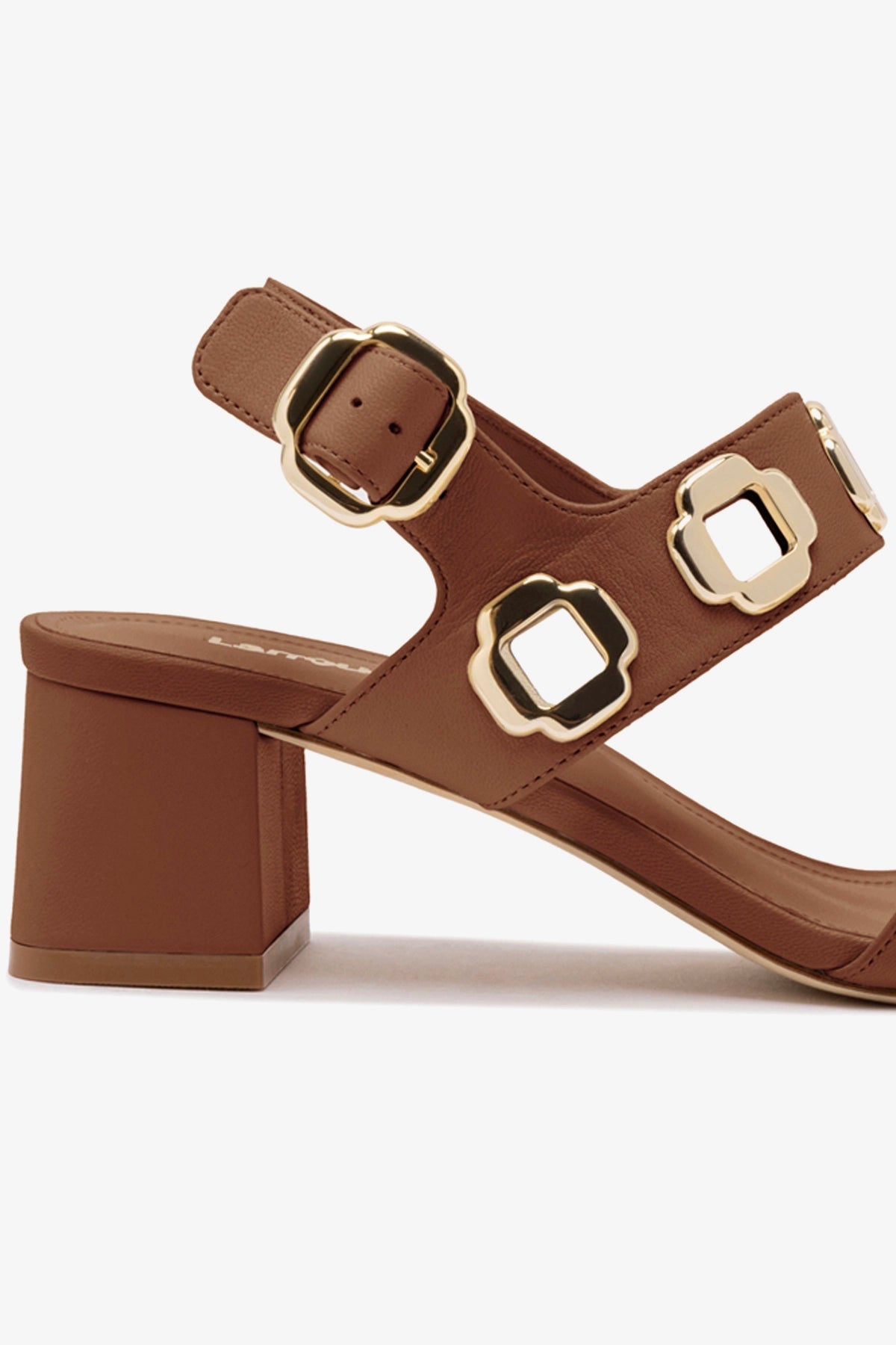 Milan Sandal In Caramel Leather - Larroude