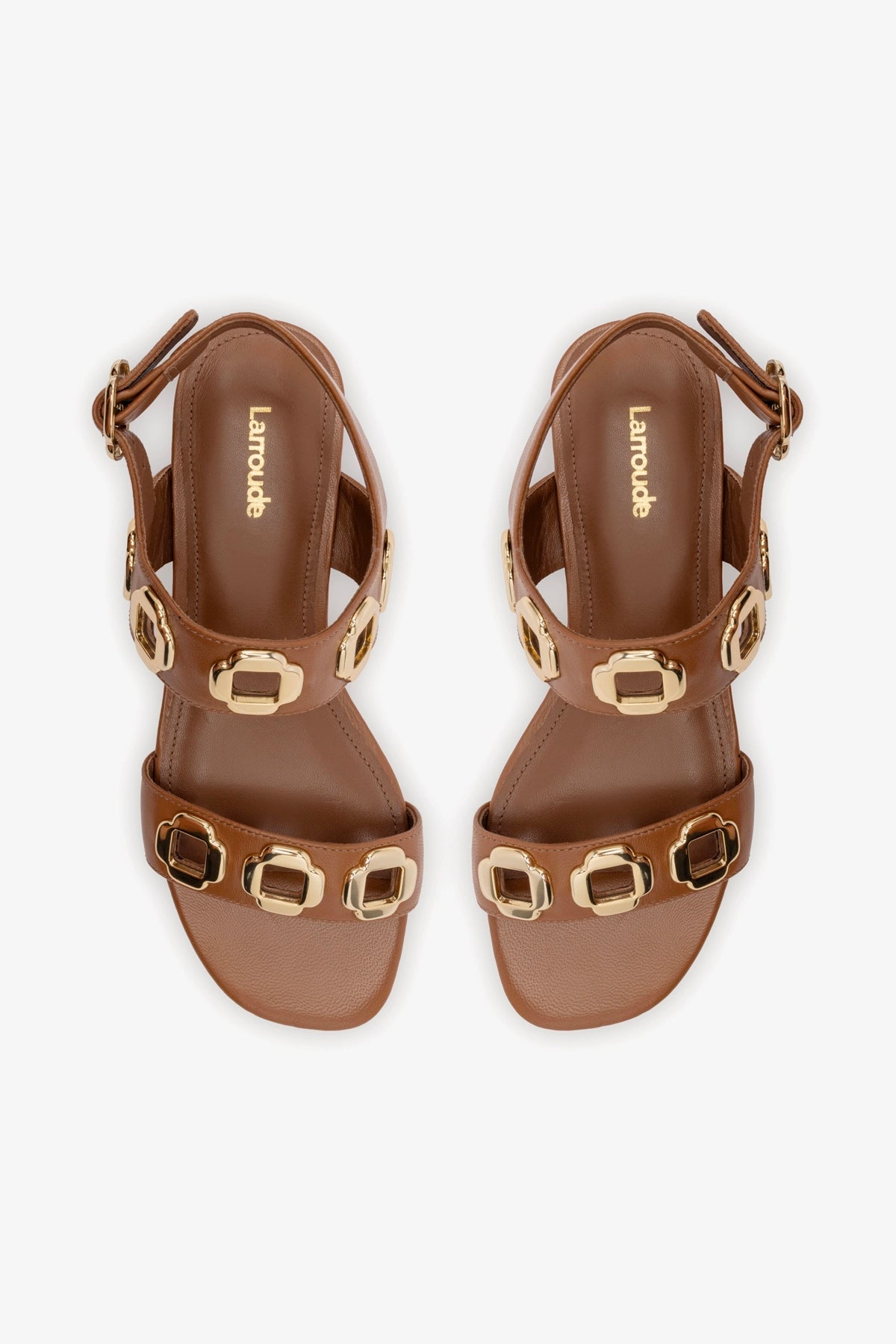 Milan Sandal In Caramel Leather - Larroude