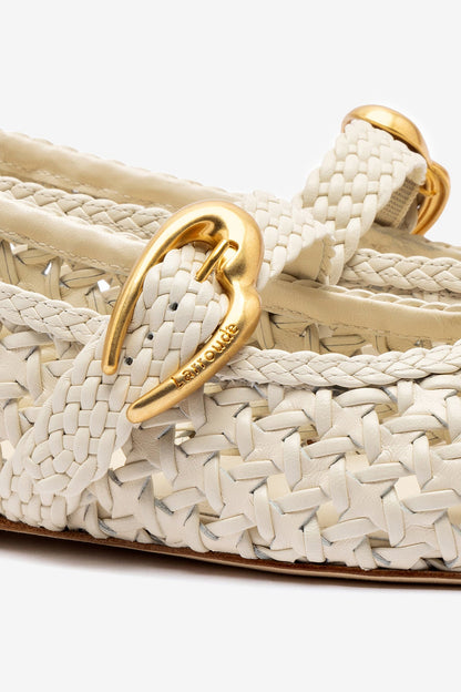 Verona New Macrame In Ivory Leather - Larroude