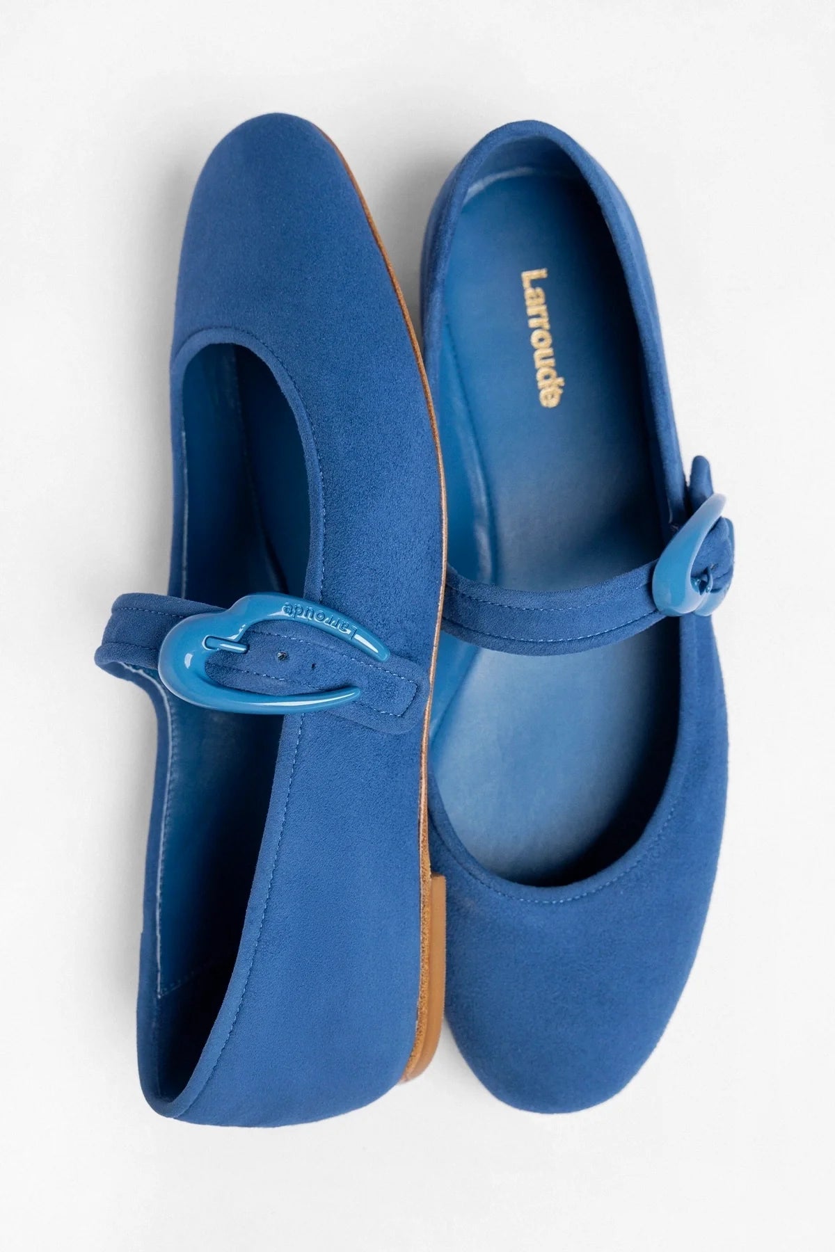 Verona Ballet Flat Blue Suede - Larroude