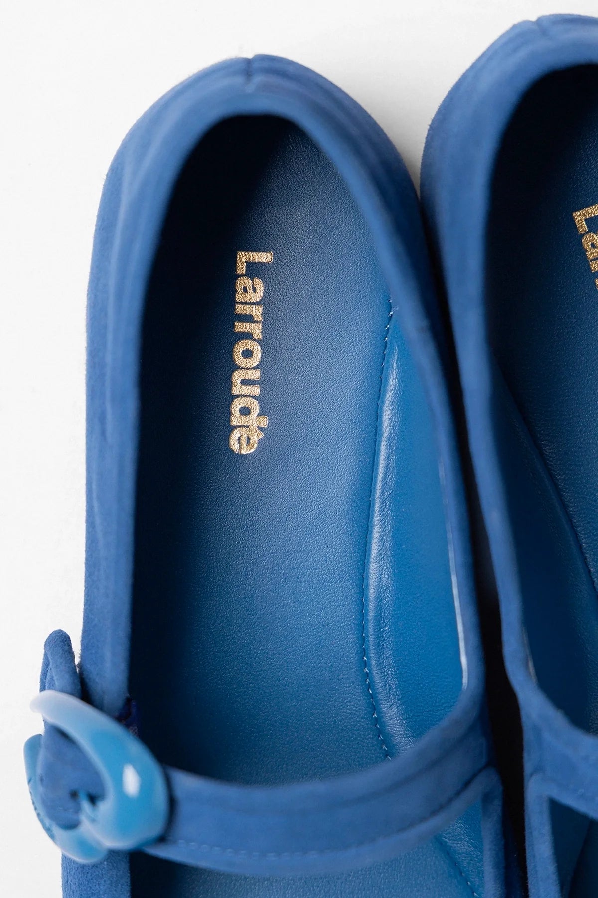 Verona Ballet Flat Blue Suede - Larroude