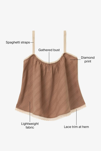 The Perfect Tank Top Mocha Striped Cotton - Larroude