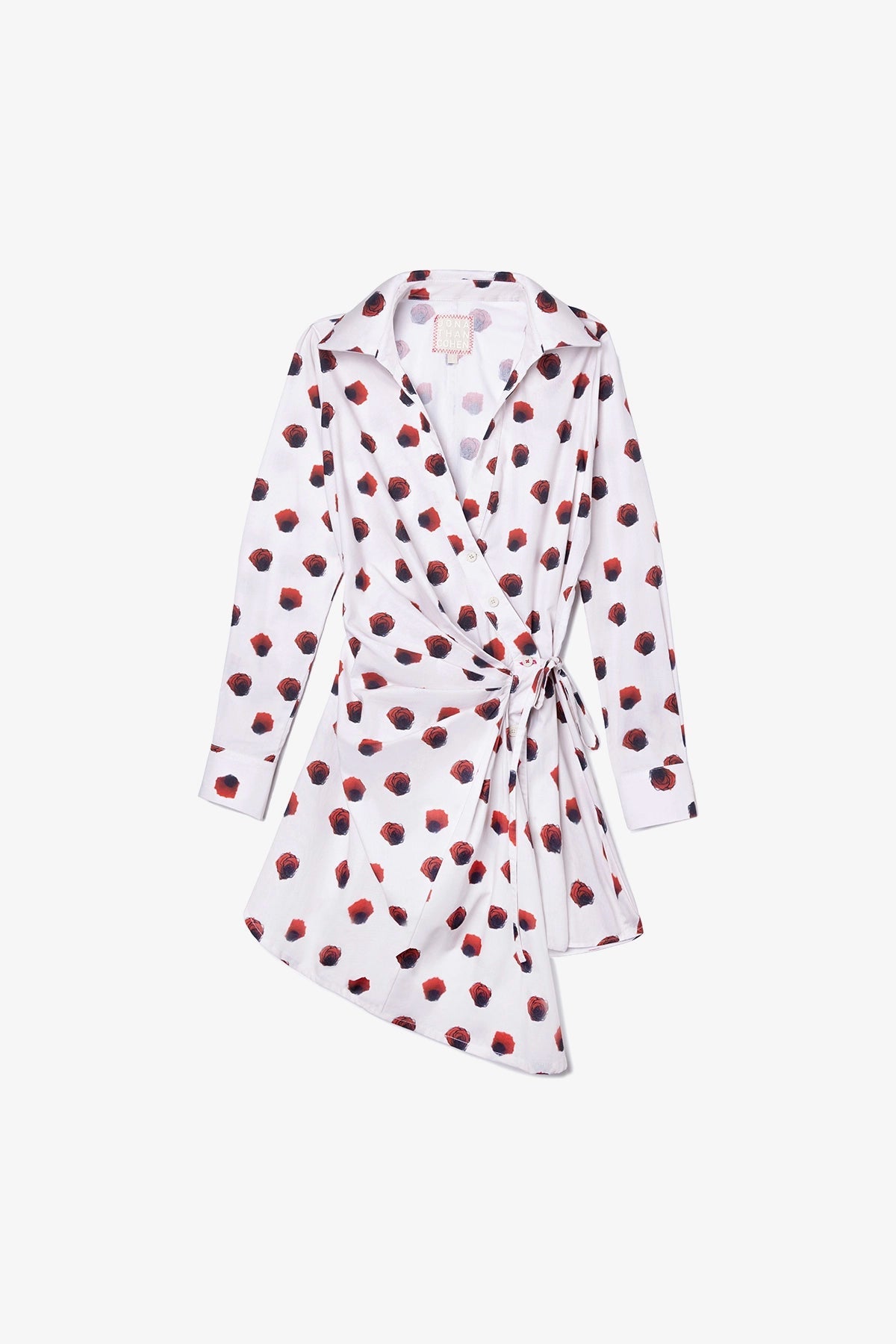 Sashi Wrap Dress White Floral Cotton - Larroude