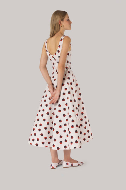 Sophia Dress White Floral Cotton - Larroude