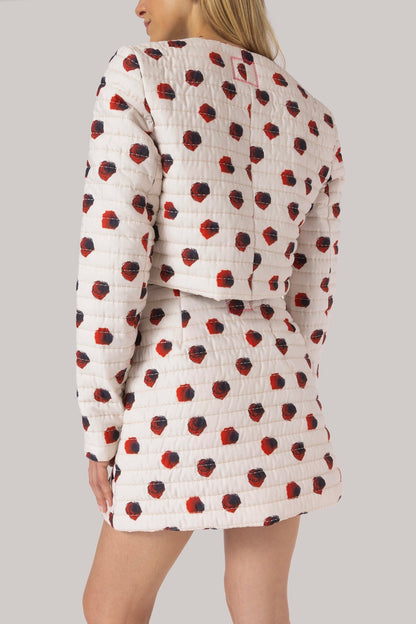 Marina Mini Skirt White Floral Cotton - Larroude