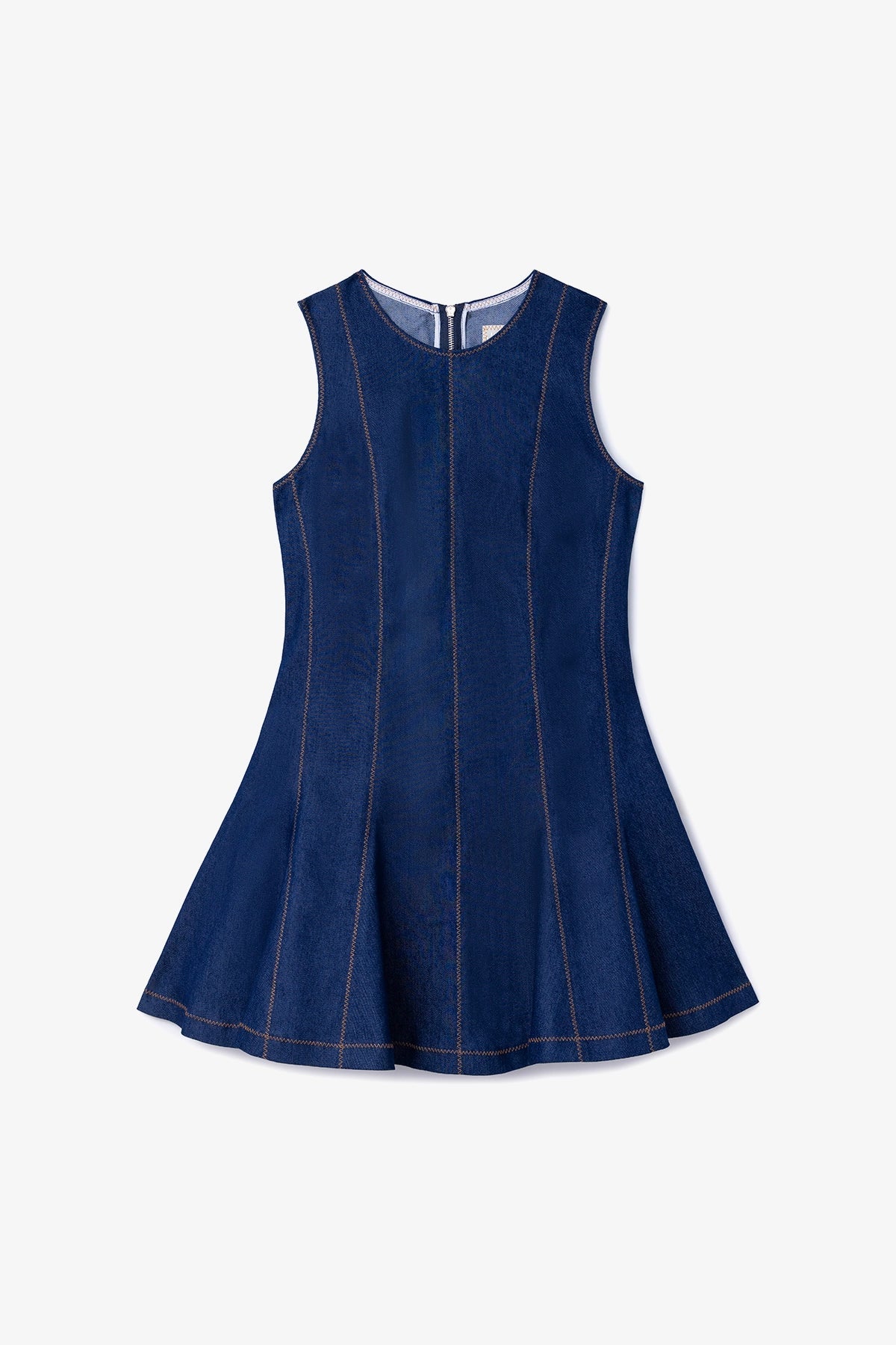 Sarah Dress Blue Denim - Larroude