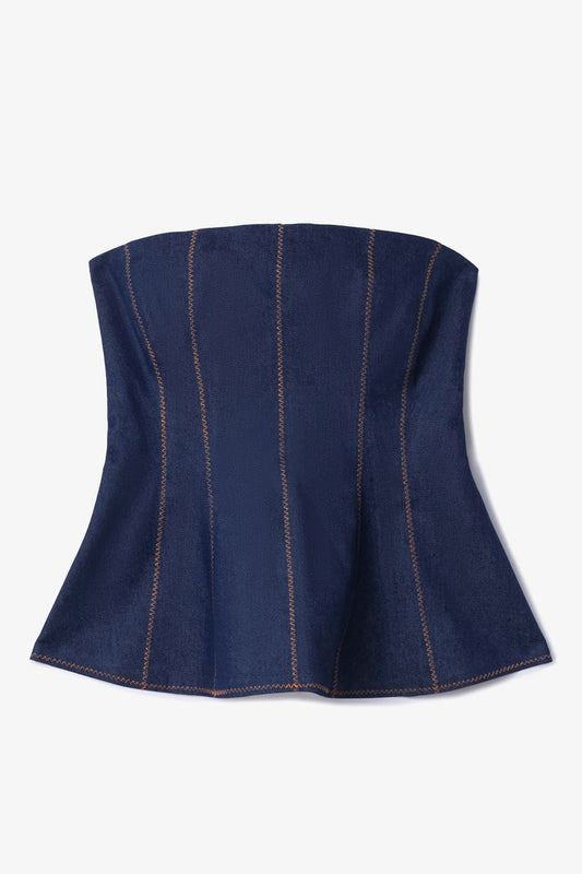 Claire Bustier Blue Denim - Larroude