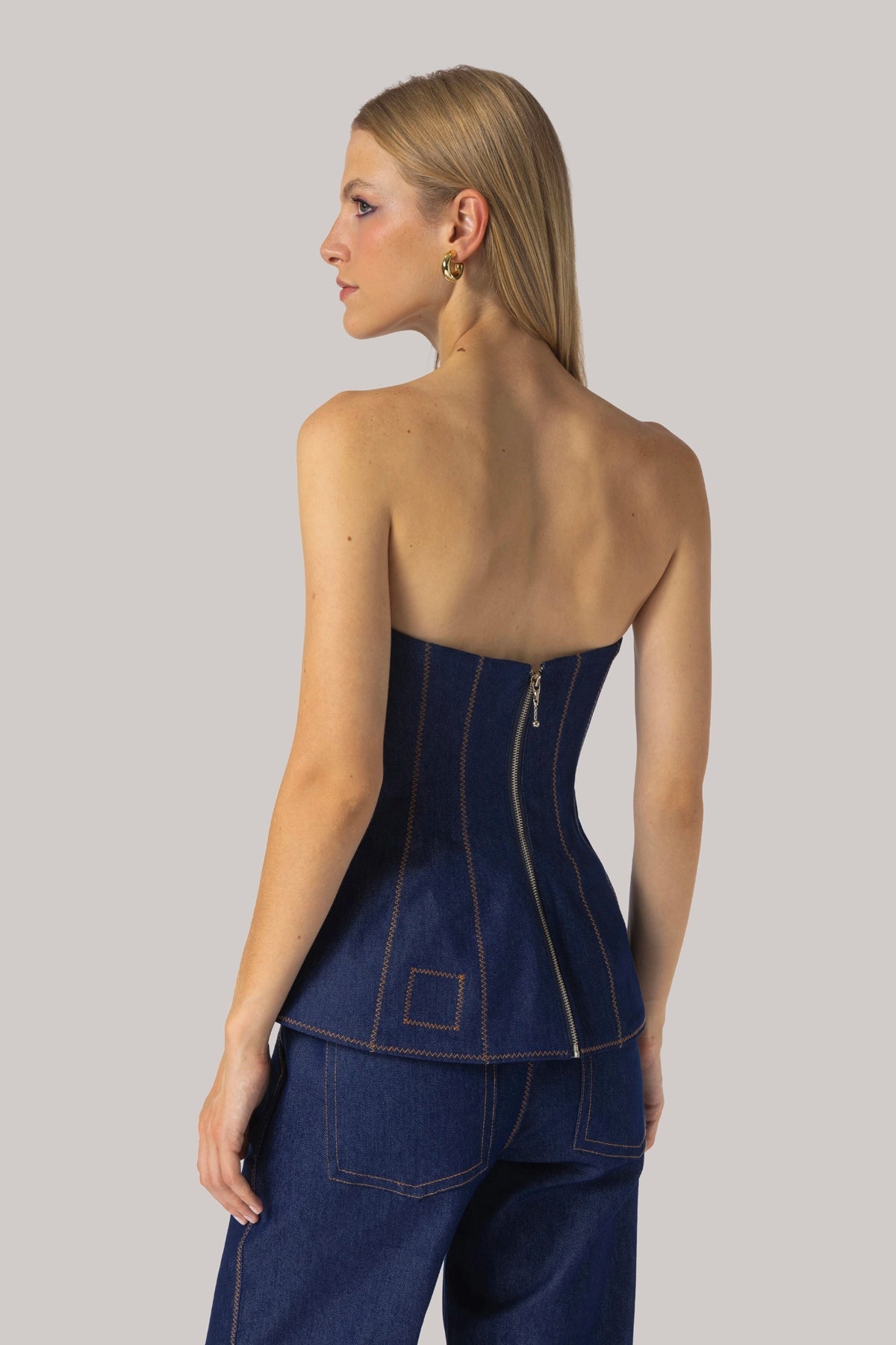 Claire Bustier Blue Denim - Larroude