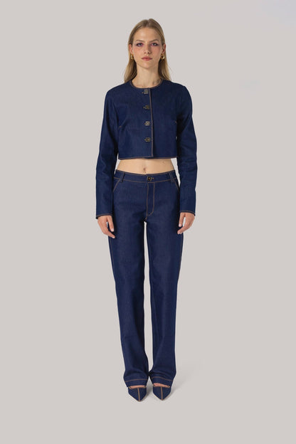 Carola Pant Blue Denim - Larroude