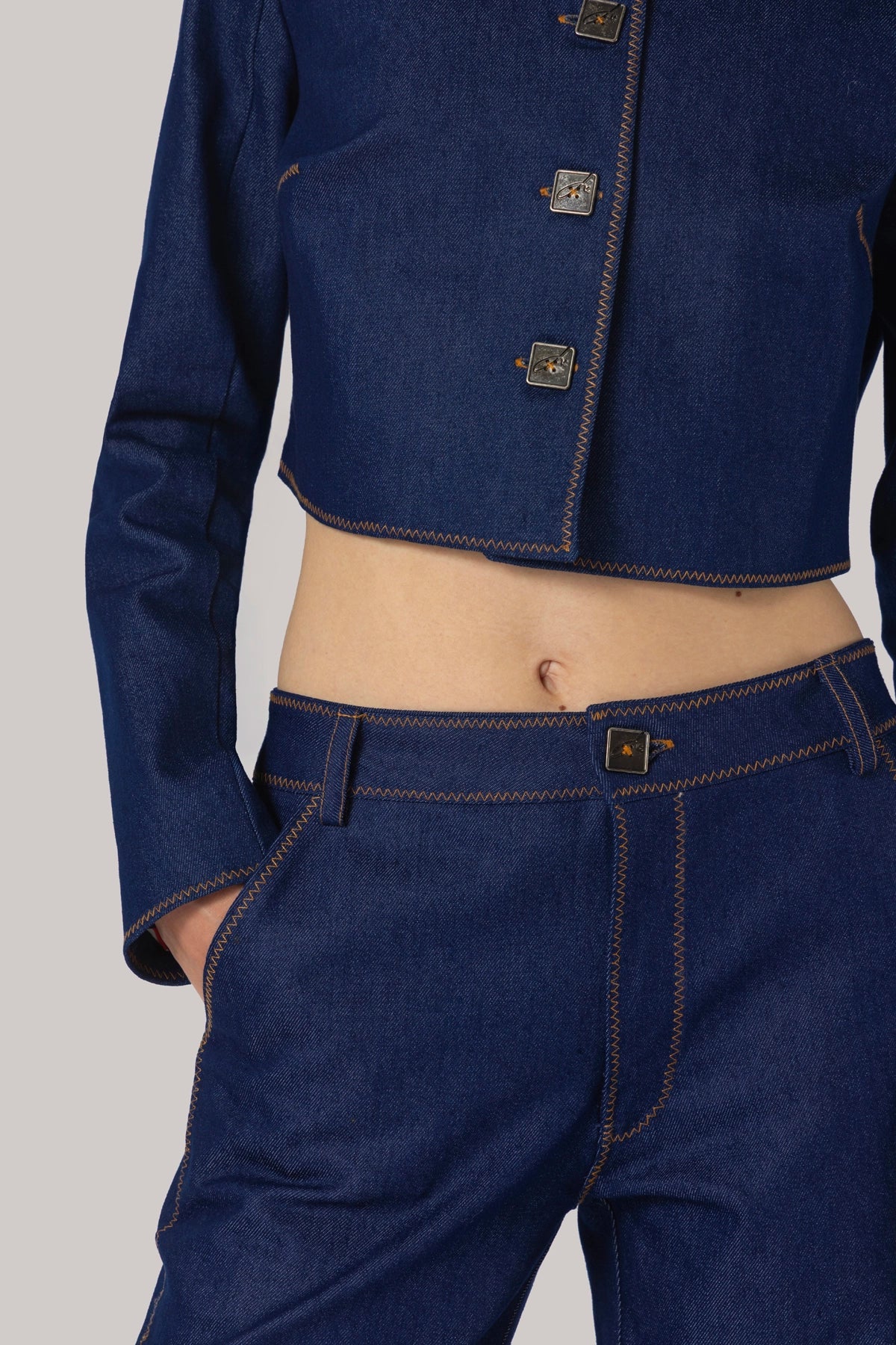 Carola Pant Blue Denim - Larroude
