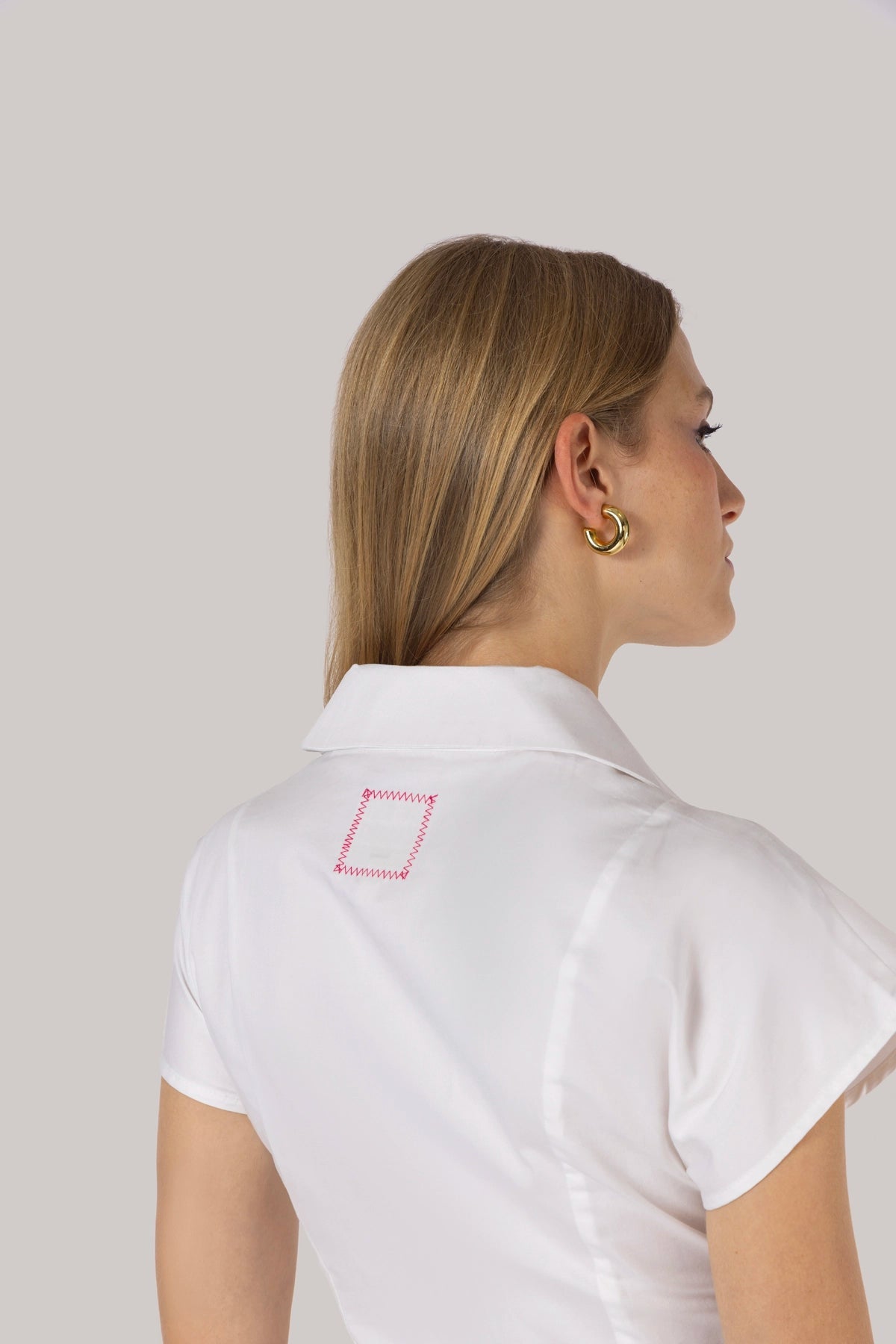 Jules Shirt White Percale - Larroude