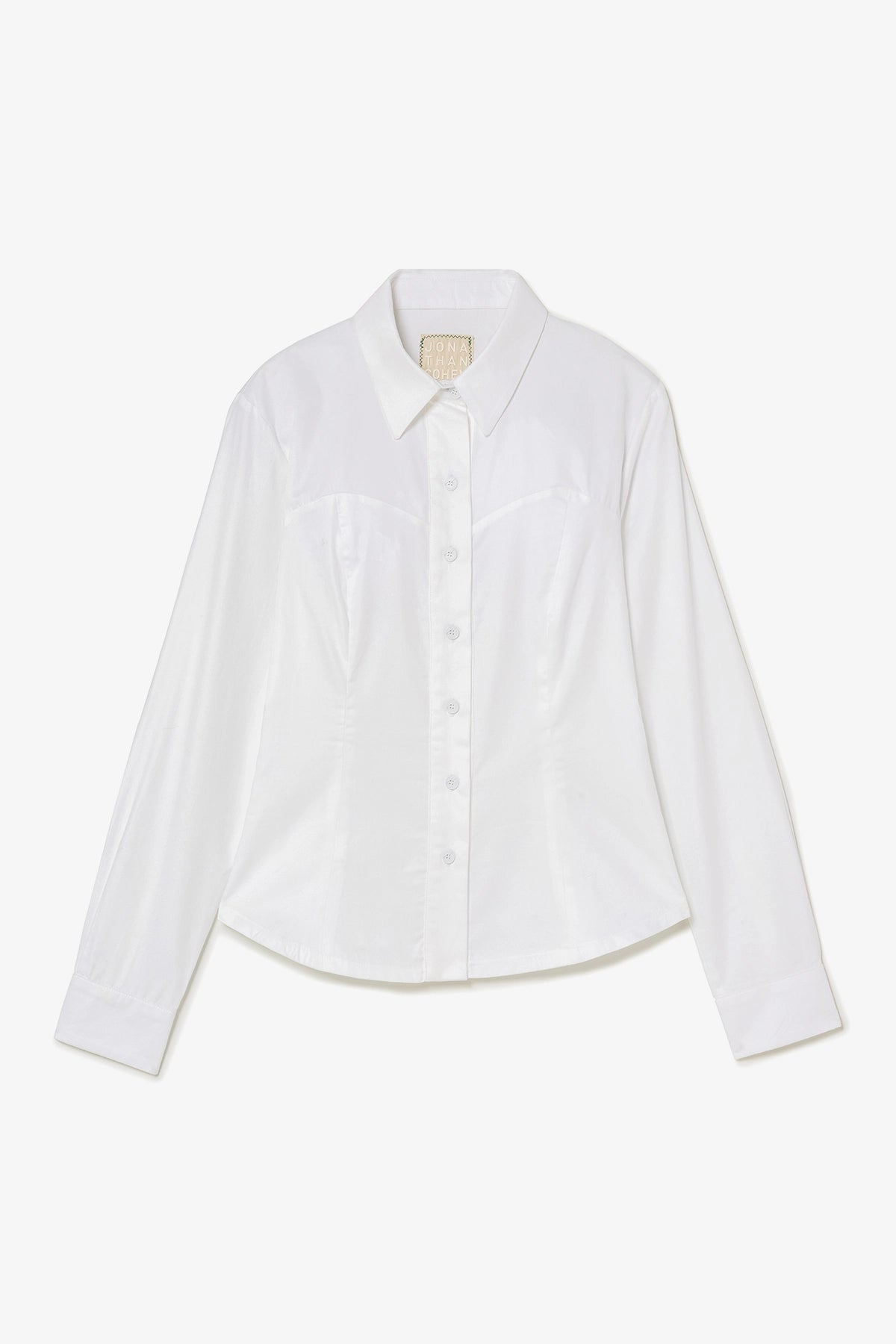 Eva Bustier Top In White Percale - Larroude