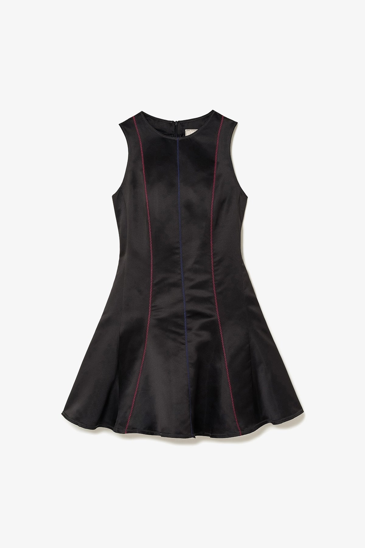 Sarah Dress In Black Satin - Larroude
