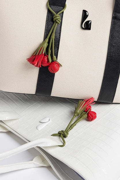 City Tote Bag White Croco Leather - Larroude