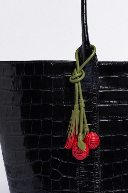 City Tote Bag Black Croco Leather - Larroude
