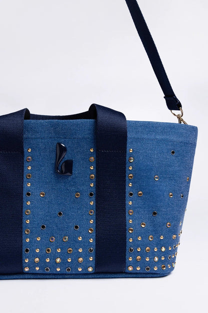 Americana Tote Bag Blue Denim - Larroude