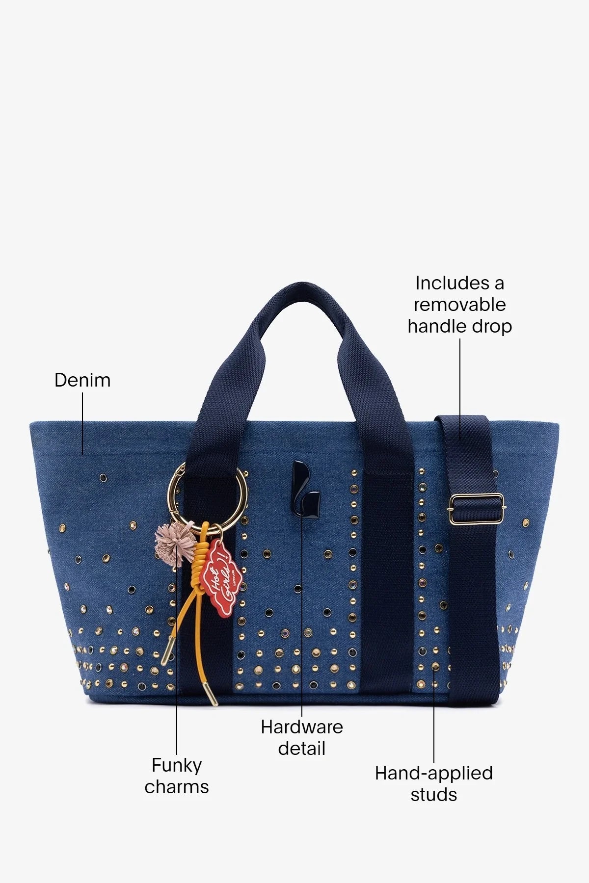 Americana Tote Bag Blue Denim - Larroude