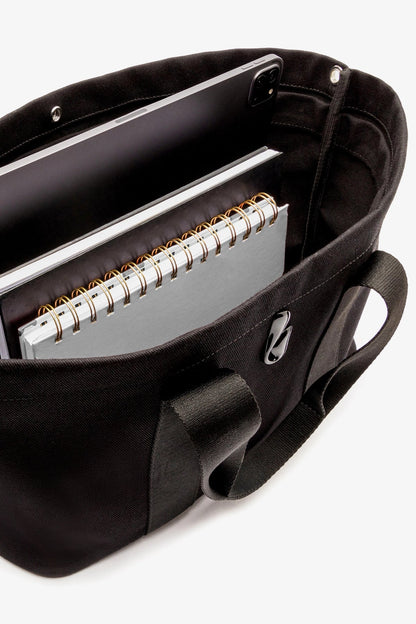 Americana Tote Bag In Black Denim - Larroude