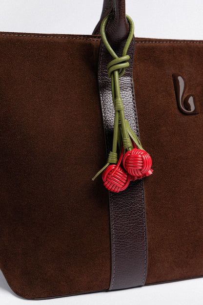 City Tote Bag Brown Suede - Larroude