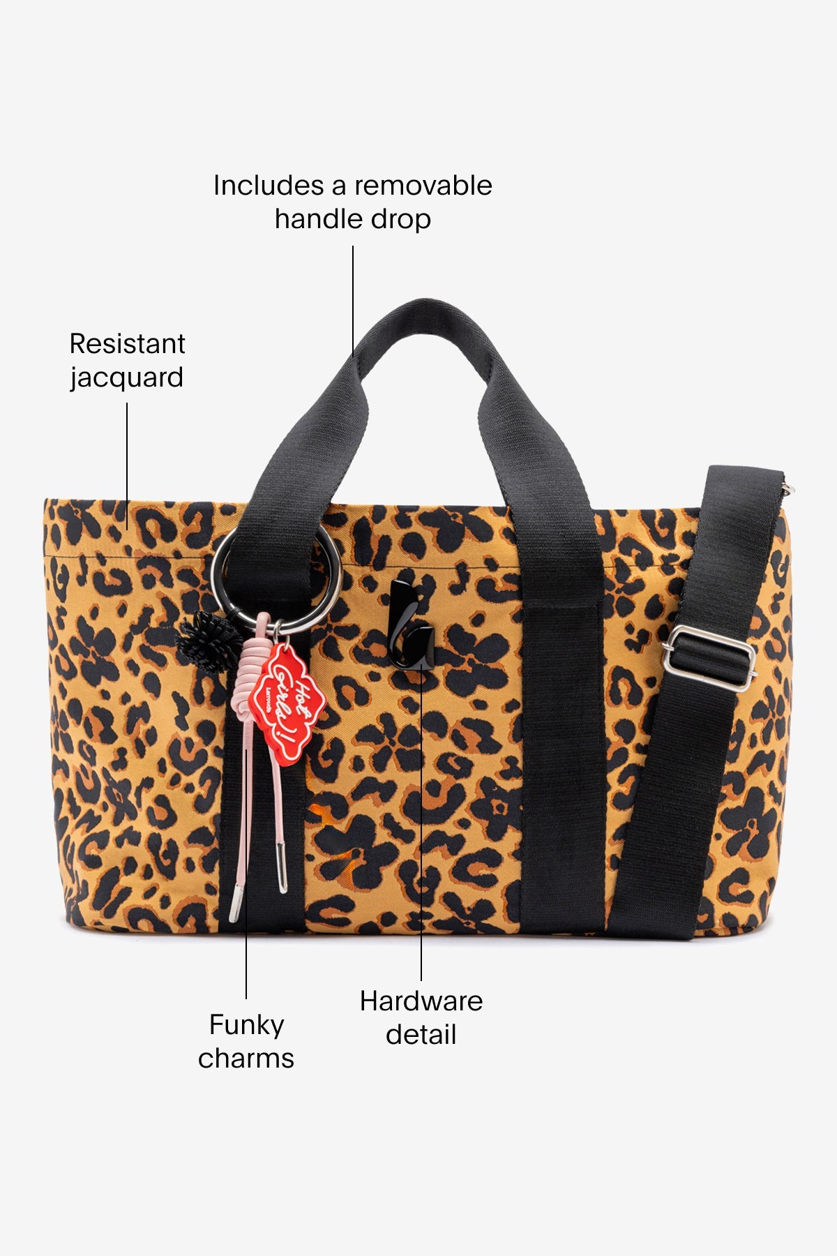 Americana Tote Bag In Leopard Jacquard - Larroude