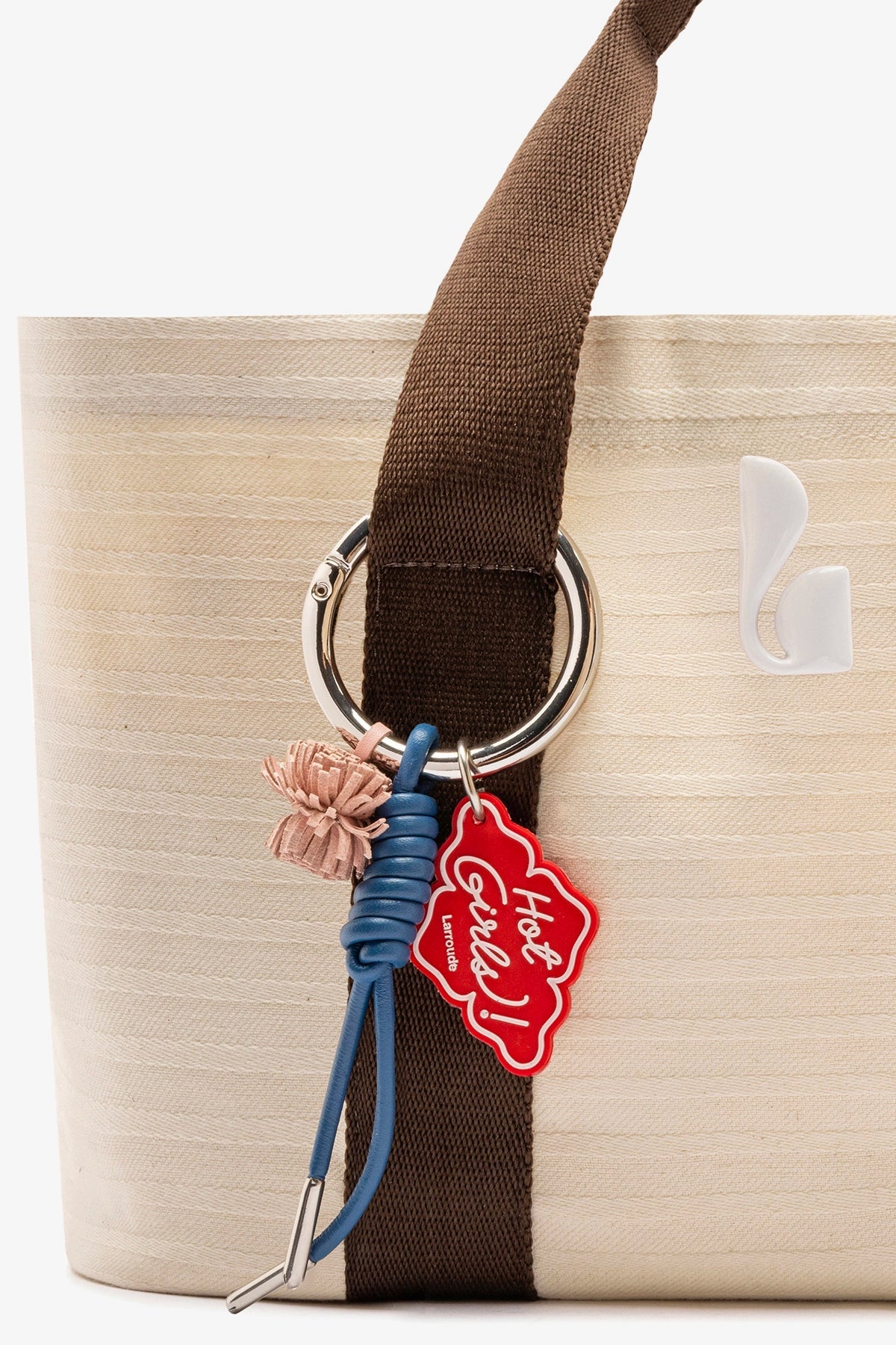 Americana Tote Bag In Ivory Awning Stripe - Larroude