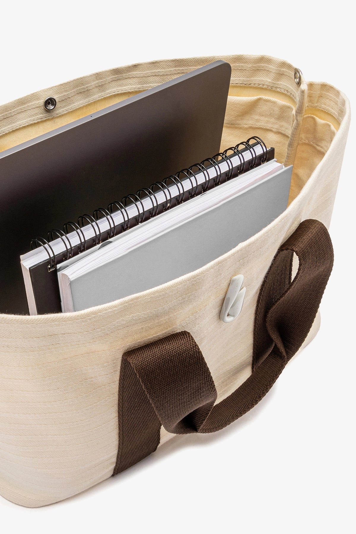 Americana Tote Bag In Ivory Awning Stripe - Larroude