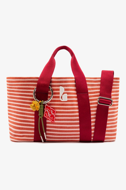 Americana Tote Bag In Tulip Awning Stripe - Larroude