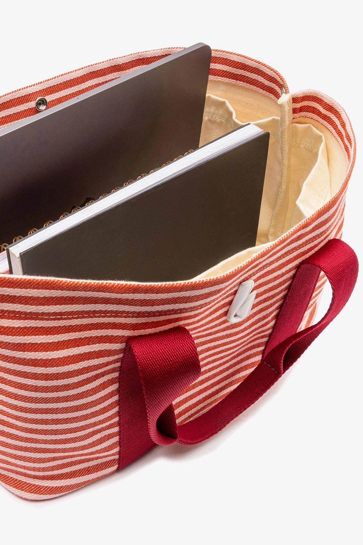 Americana Tote Bag In Tulip Awning Stripe - Larroude
