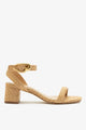 Beige Leather and Natural Raffia