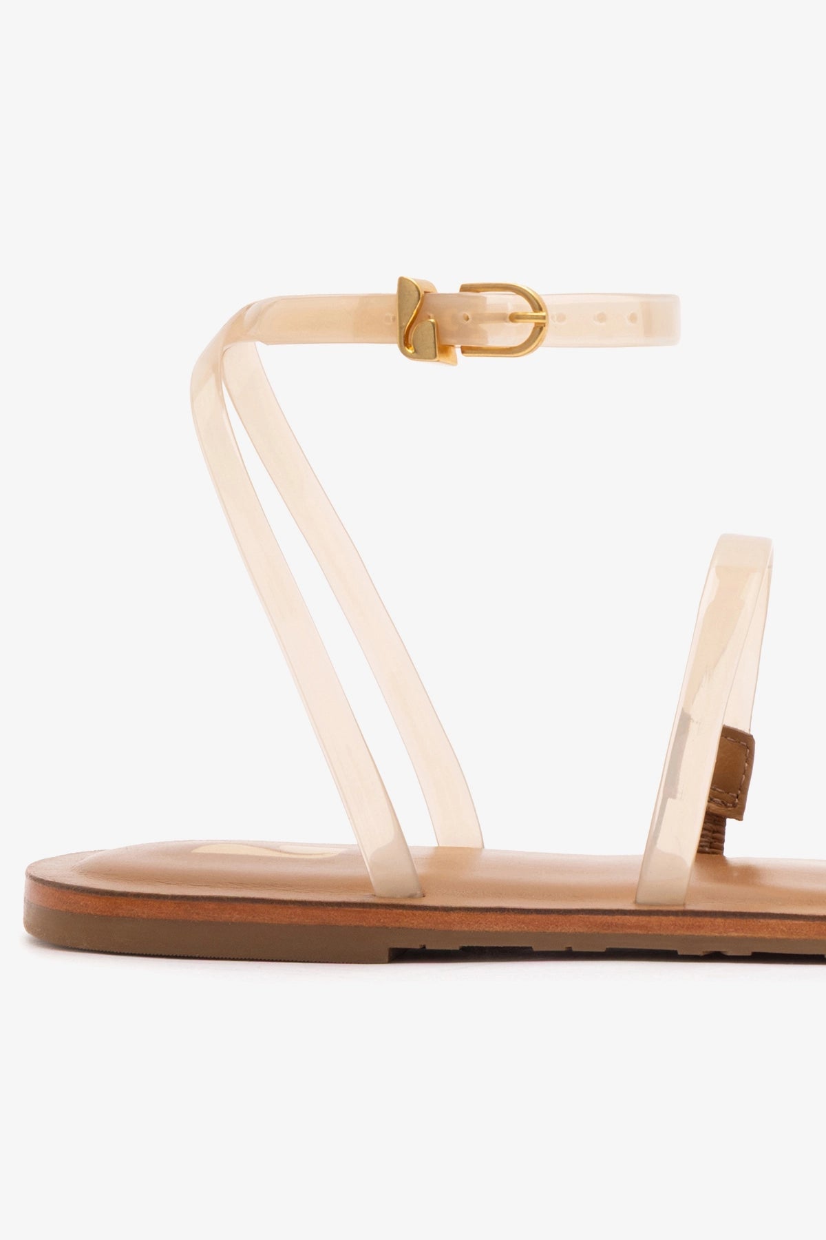 Biarritz Jelly Flat Sandal In Ivory Vinyl - Larroude