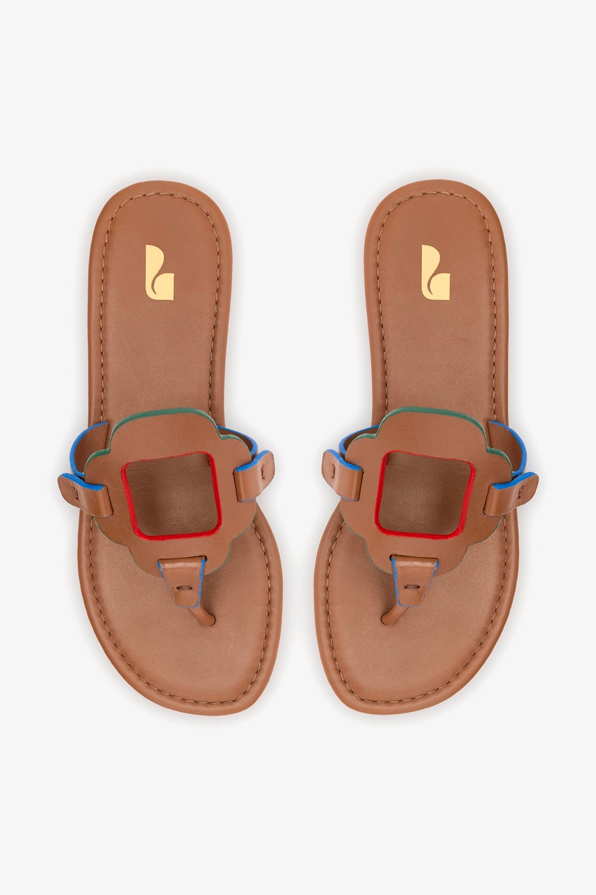 Margherita Thong Sandal In Caramel Leather - Larroude