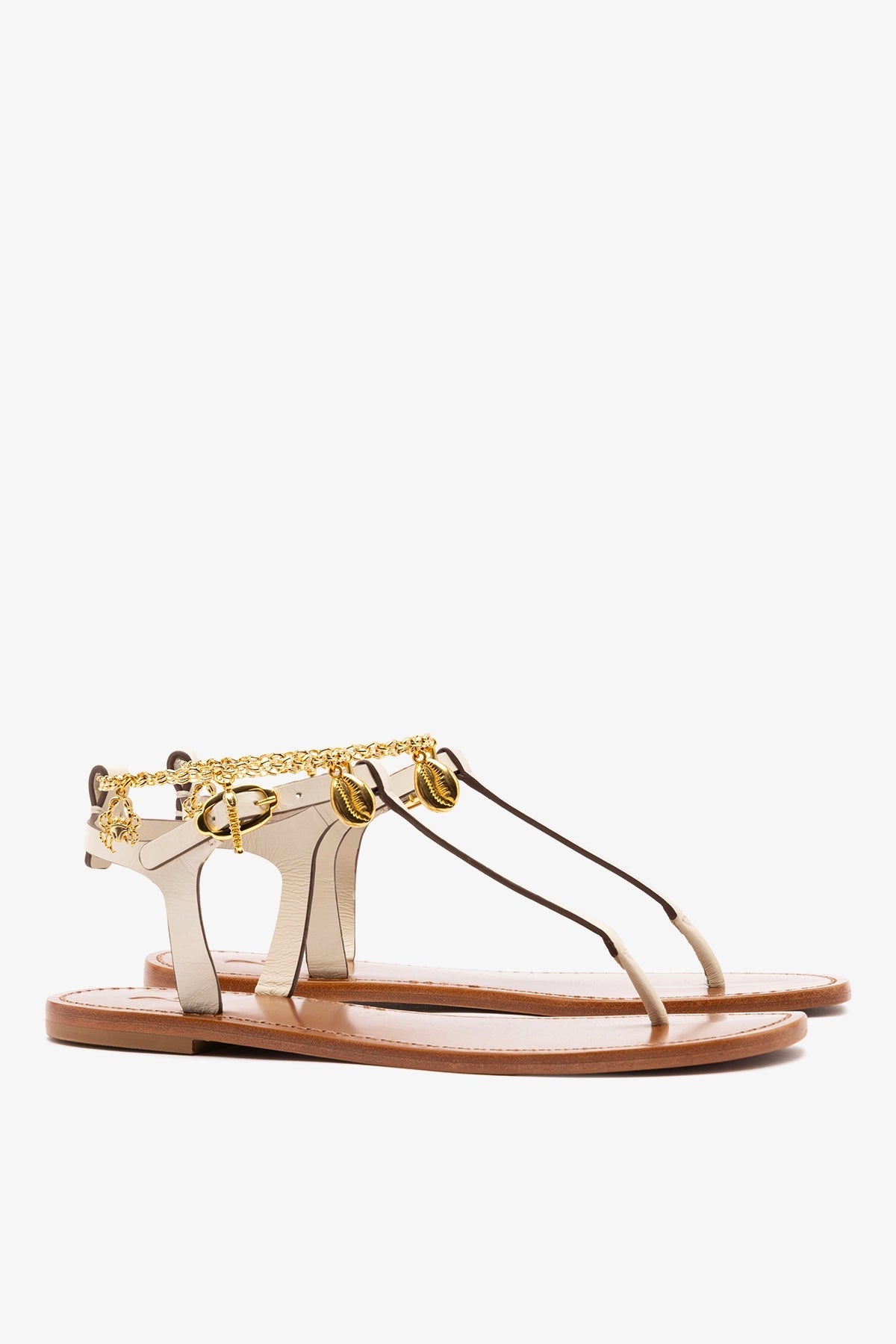 Gipsy Sandal In Ivory Vegetale Leather - Larroude