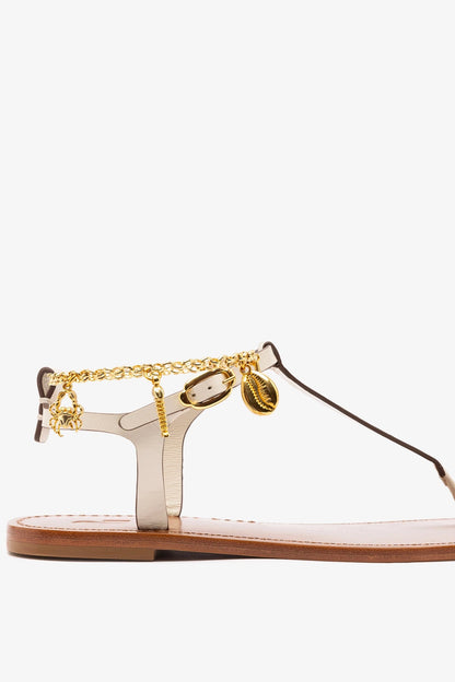 Gipsy Sandal In Ivory Vegetale Leather - Larroude